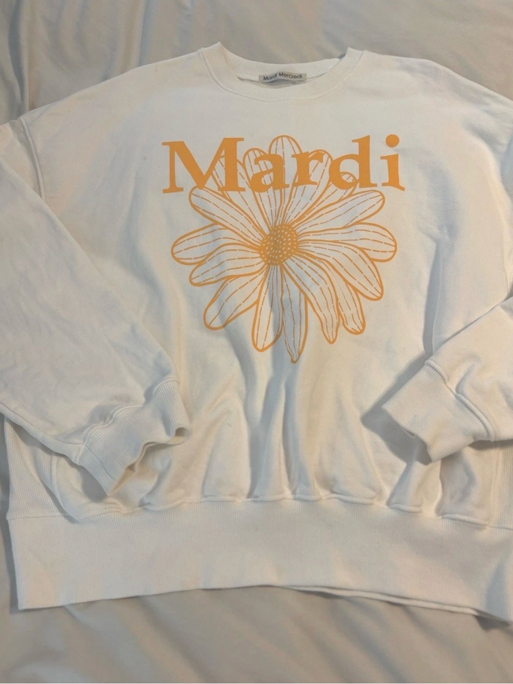 Mardi Mercredi Women’s Sweatshirt Flower Size Medium heavyweight